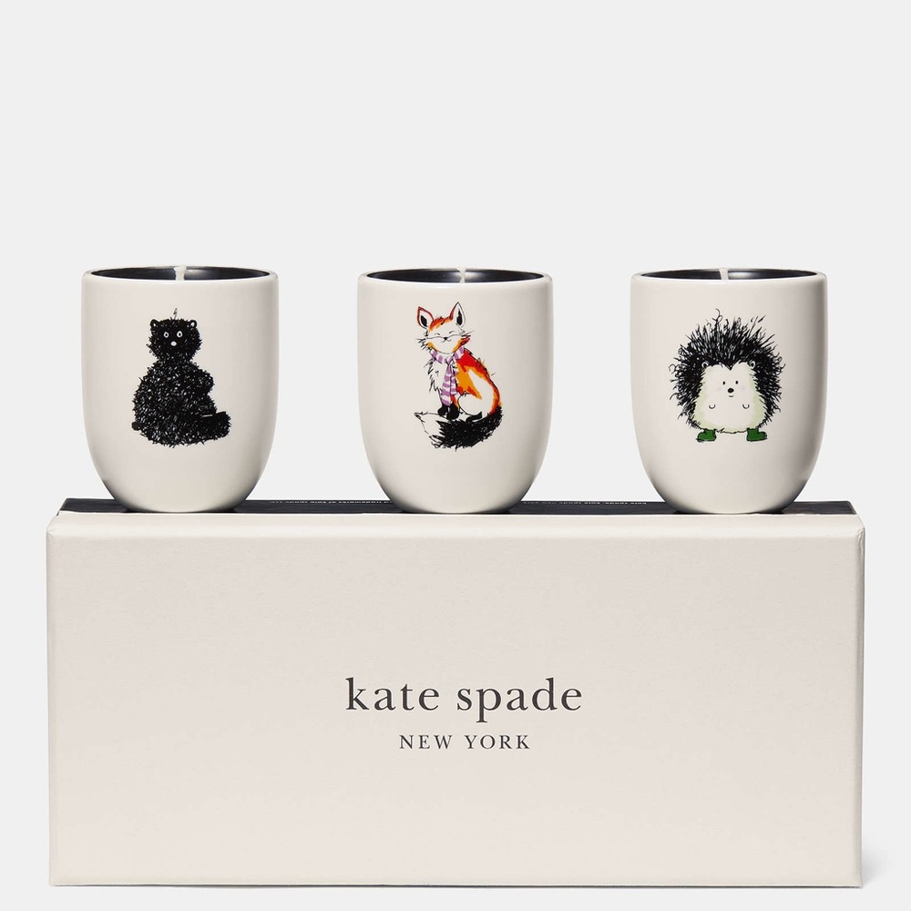 Kate Spade Critter Collection Candle Set. NWT